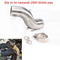 Wholesale Silp on for kawasaki Z900 Motorcycle Stainless Steel Middle Connecting Pipe Silencer Exhaust System