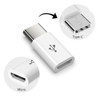 Wholesale Original Type C USB Adapter Micro USB Female To USB Type C Typec Male Cable Convertor Connector Fast Data Sync