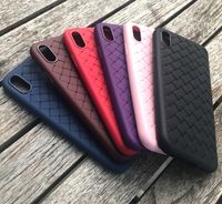 Wholesale Soft TPU Case Anti Slip Leather Texture Phone Cases Cover For iPhone promax X XS MAX XR Iphone cases