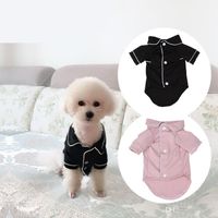 Pet Supplies Pyjamas été Pratique Petit Chien Vêtements Tricot Vêtements Accessoires Multi Tailles Facile à Porter Noir Rose 15dm Ww