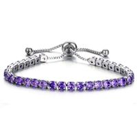 Wholesale Iced out Tennis Adjustable Bracelet Cuffs Row Cubic Zirconia diamond Bracelets Wedding Fashion Jewelry for Women Kids Gift will and sandy