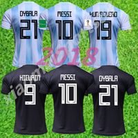 Wholesale World Cup Argentina Soccer Jerseys Messi Dybala Kun Aguero Futbol Camisa Football Camisetas Shirt Kit Maillot