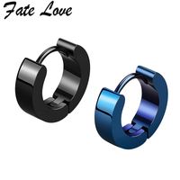 Wholesale Pairs Stud Earrings Men Fashion Jewelry Brincos Stainless Steel Earings Mens Jewellery Blue Black Earrings Aretes