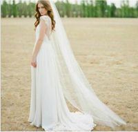 Wholesale High Quality Single One Layer Floor Length Long Bridal Veils with Comb Soft Wedding Veil Accessories for Brides