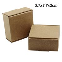 Wholesale Brown x3 x2 cm Kraft Paper Wedding Gifts Boxes for Ornament Jewelry Cookie Cardboard Handmade Soap Candy Storage Packing Boxes