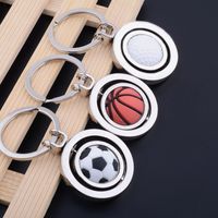 Wholesale New World Cup Football Keychain Creative Rotating Soccer Basketball Golf Key Chain Pendant Gifts Party Favor WX9