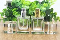 Wholesale hot sale ml Clear Glass Perfume Bottles Refillable Empty Perfume Cosmetic Spray Bottles DHL