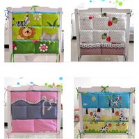 Wholesale Cartoon Rooms Nursery Hanging Storage Bag Baby Cot Bed Crib Organizer cm Toy Diaper Pocket For Newborn Crib Bedding Set