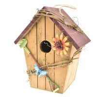 Wholesale Wood Bird House Retro Arts And Crafts Country Cottages Bird House Woodland Cabin Birdhouse Outdoor Decor And Interior wooden house Decor