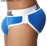 Wholesale JOCKMAIL Brand Enhancing Mens Underwear Briefs Sexy Bulge Gay Penis pad Front Back Magic buttocks Double Removable Push Up Cup