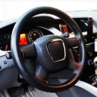 Wholesale Soft PU Leather DIY Car Steering Wheel Cover With Needles and Thread