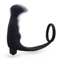 Wholesale Men sexy toys Silicone Male Prostate Massager Cock Ring Anal Vibrator Butt Plug for Men Adult Erotic Anal Sex Toys Penis Ring