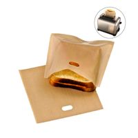 Wholesale Heat Resistant non stick toast bread bags sandwich bread grill microwave bags Reusable toaster bags Coated Fiberglass