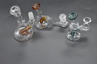 Wholesale Mini Glass Beaker Bong Heady Bongs mini Dab Rig Water pipe Thick oil rigs wax smoking hookah mm Bowl bubbler tobacco pipes