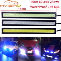 2x Bright White Car COB Waterproof LED Lights 12V DRL Fog Driving Lamp Strip