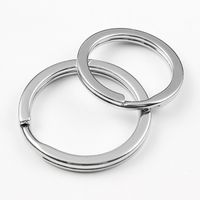 Wholesale 32mm Flat Split Key Ring Shiny Bright Silver Plated Steel Nickel Hoop Loop Round g Bright Nickel Plated A473