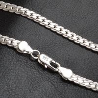 Wholesale 20 Inch MM Trendy Men Silver Necklace Chain For Women Party Fashion Silver Figaro Chain Necklace Boy Accessories