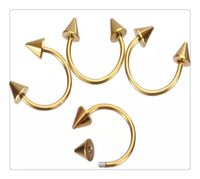 Wholesale Jewelry Fashion Nose Rings Mix Gold Stainless Steel Nose Navel Belly Lips Nipple Eyebrow Ear Studs High quality