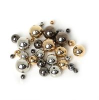 Wholesale 4 mm Gold Silver Gun Metal Plated CCB Round Seed Spacer Beads For Fashion Jewelry making DIY