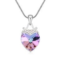 Wholesale XILION heart pendant necklace made with Swarovski elements crystal fashion brands design bijoux best Valentine s Day jewellery gift colors