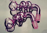 Wholesale Pink spiral pot Glass Hookah Glass Water Pipe Fittings