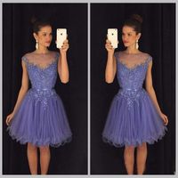 Wholesale 2018 A Line Short Appliques Homecoming Cocktail Dress Party Prom Gowns Graduation Dresses th Grade Evening Party