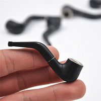Wholesale New Very Mini Plastic Pipe Black Easy To Carry High Quality Smoking Pipe Tube Unique Design Hot Sale DHL free