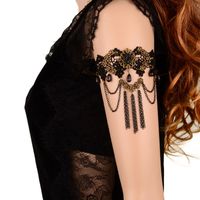 Wholesale Fashion Delicate Women Lady Personality Punk Gothic Upper Black Lace Brozen Upper Arm Cuff Armlet Armband Bangle Bracelet