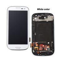 Wholesale For Samsung Galaxy S3 i9300 LCD strictly tesed Working Touch Screen Display Digitizer assembly with Frame Free Repair Tools