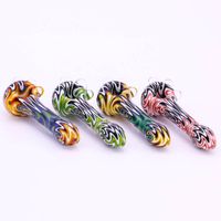 Wholesale Fantasy Stripe Glass Pipe quot g smoking pipes Bubbler For Dry Herb smoke tools