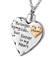 Wholesale Custom all sorts of text hearts pendant urn funeral cremation necklace fashion jewelry Forever in My Heart