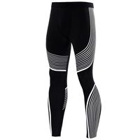 Wholesale Compression Tights Colorful Line Design Long Pants Fitness Leggings Men Slim Fit Wear Joggers Exercise Bodybuilding Trousers