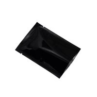 Wholesale 6 cm Black Heat Sealable Open Top Mylar Bag Retail Flat Glossy Surface Aluminum Foil Pouch Snacks Nut Food Vacuum Storage Pouch