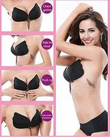 Wholesale Ladies Women Push Up Bra Invisible Free Stick On Self Adhesive Front Bandage Lacing Bras Backless Strapless