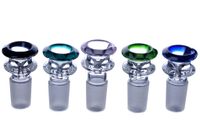 Wholesale 14mm mm male thick color Smoking Bowl nail Holder dry herb holder for water glass bongs pipes hookah random color Dogo