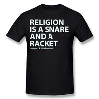 Wholesale Special Male Cotton Religion is a Snare and a Racket Dark colors Tee Shirt Male Round Collar Navy Blue Short Sleeve Shirts Large Size
