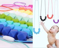 Wholesale Food Grade Silicone Baby Chew Jewelry Teething Necklace Nursing Jewelry Chewable Teether for Mom To Wear DDA715