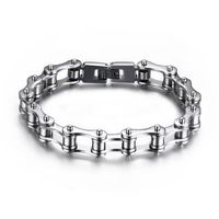 Wholesale Men s Fashion Classic Design Punk Jewelry Chain Stainless Steel Bracelet Special Biker Bicycle Motorcycle For Mens Bracelets Bangles Link Pu