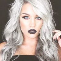 Grey Remy Peruvian Human Hair Full Lace Wigs With Baby Hair For Black Women 150 Density