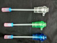 Wholesale Acrylic three made homemade kettle Glass bongs Oil Burner Pipes Water Pipes Glass Pipe Oil Rigs Smoking