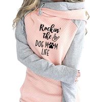 Wholesale 2018 New Fashion Rockin The Dog Mom Life Print Sweatshirt Femmes Tops Hoodies Women Sweatshirts Thick Cute Hoody