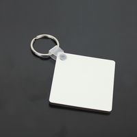 Wholesale DIY MDF Blank Key Chain Square Sublimation Wooden Key Tag Ring For Heat Press Transfer Photo Logo Gift free ship