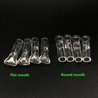 Wholesale Glass Filter Tips Dry Herb Tobacco RAW Rolling Papers With Tobacco Cigarette Holder Pyrex Glass Round Flat Mouth Filter Mouth