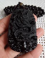 Wholesale Drop Shipping Black Obsidian Dragon Necklace Pendant Jade Pendant Jewelry Lovers Pendant Lucky Amulet A2