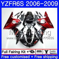 Wholesale Body For YAMAHA Red flames factory YZF R6 S R S YZF600 YZFR6S HM YZF YZF R6S YZF R6S Fairings Kit