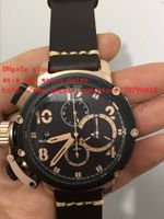 Wholesale Luxury r mm Quartz Chronograph High Quality Rose gold black Dial Sapphire Mirror fashion men watch