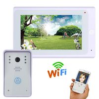Wholesale 7 inch P Video Door Phone Doorbell Kit Video Intercom System with APP Remote control Wired Wireless Wifi IP Connect