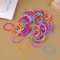 Wholesale 100pcs Hair Bands Ponytail Holder Rubber Bands Hair Elastic Accessories Girls Women Multicolor Tie Gum Hot Sale