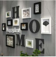 Wholesale New Solid Wood Large Picture Frames Modern Living Room Fashion Painting Photo Frame Set Wooden Letter Home Wall Decoration DIY
