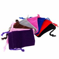 Wholesale Velvet Pouches Drawstrings Soft mixed color Jewelry Gift Packing Bags For Chirstmas New Year Gift Bags
